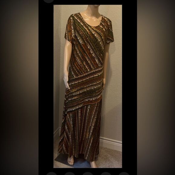 Vintage Serengeti Multicolor Striped maxi Dress - Picture 5 of 5
